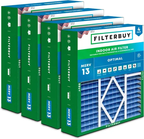 Vista 12 de Filterbuy Filtro de aire 10x17x2 MERV 13 Defensa Óptima contra Humo y Alergias (Paquete de 4), Filtros Exteriores Plisados Electrostáticos