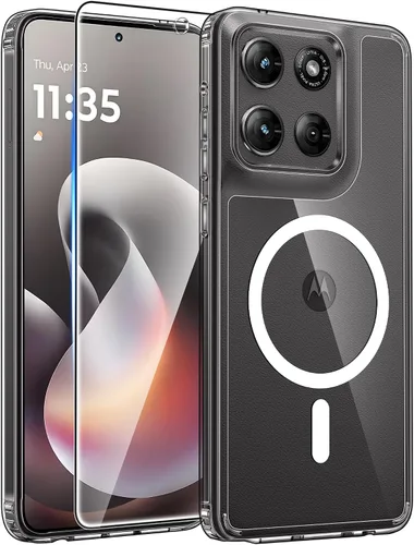 Vista 327 de FNTCASE - Funda para iPhone 16 Pro: magnética, mate, translúcida, de grado militar, protectora contra caídas, resistente, fina, duradera y a prueba