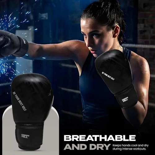 Vista 5 de Green Hill Unique Leather Boxing Gloves Set for Men & Women