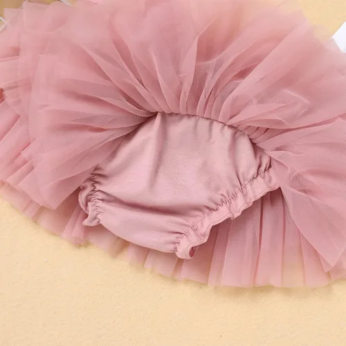 Vista 5 de IBTOM CASTLE Rainbow Boho Cake Smash Outfit First Birthday Baby Girl Bohemian Romper+Tutu Skirt+Crown One Dress sesión de fotos