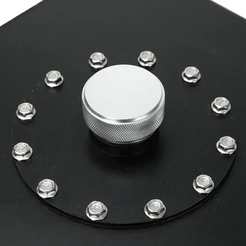 Vista 7 de Celda de Combustible Tanque de Gasolina de Alimentación Superior de Aluminio de 19 Galones+Tapa+Sensor de Nivel 72L Negro