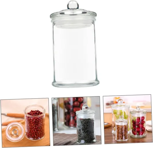 Vista 9 de Mikinona Candy Jar Candy 25.4 fl oz Sugar Container Organizer Contenedores de alimentos Tapa de sellado Tarro de almacenamiento de humedad