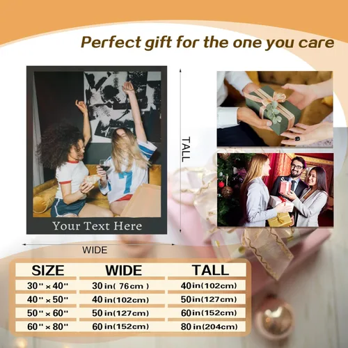 Vista 5 de Manta personalizada con texto de fotos, manta personalizada con mis propias fotos, manta conmemorativa personalizada para madres para mamá, papá