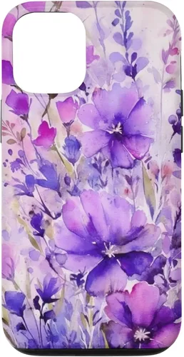 Vista 28 de Purple Lavender Flower Watercolor for Women & Girls Case for iPhone 17