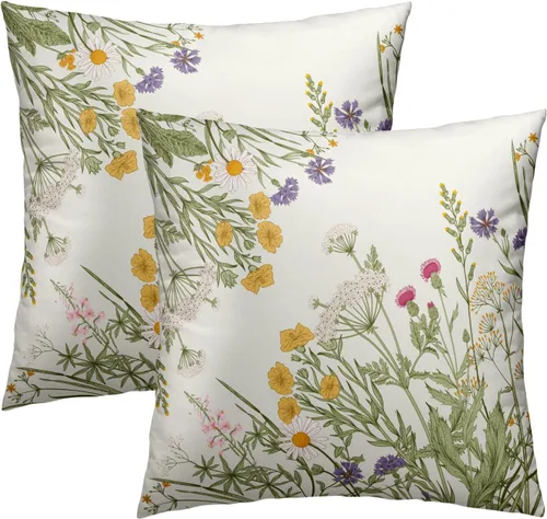 Vista 27 de Juego de 2 fundas de almohada de bosque de abedul, fundas de almohada decorativas de montaña de madera verde oscuro brumoso de 16 x 16 pulgadas