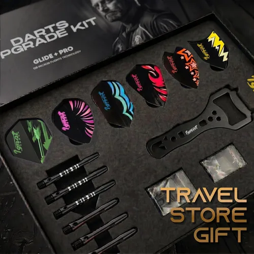Vista 3 de IgnatGames Vuelos de dardos y accesorios – Juegos de 30 dardos de diferentes formas y 6 protectores de vuelo, kit de accesorios de dardos