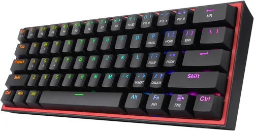Vista 15 de Redragon K617 HE Teclado Gaming de Activación Rápida, 60% 61 Teclas Teclado Mecánico Cableado con Activación Hiper-Rápida, Interruptor Magnético