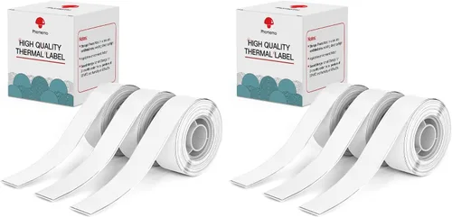 Vista 8 de Etiquetas D30, 3 rollos de etiquetas Phomemo (0.47 x 1.57 pulgadas), calcomanías térmicas autoadhesivas para D30, para nombre, suministros Blanco