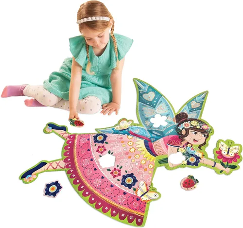 Vista 8 de Peaceable Kingdom Rompecabezas de piso de mariposa jumbo de 53 piezas, rompecabezas grande de regalo para niños pequeños y niños a partir de 5 años