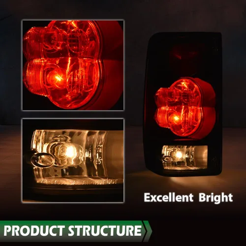 Vista 6 de GRAND ORANGE Conjunto de Luces Traseras Luces Traseras Lámpara de Freno con Bombillas Compatible con Toyota Hilux Pickup Truck 1989-1995 8156089166