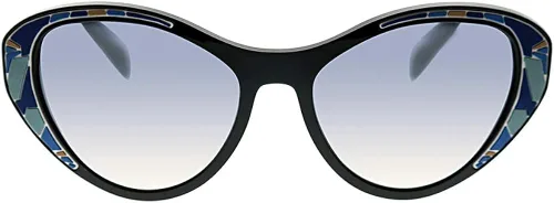 Vista 2 de Prada Gafas de sol PR 14US para mujer 2165in Negro Azul Claro Gradiente Plata 55 18 140