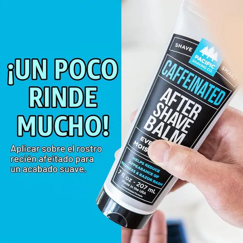 Vista 5 de Loción con cafeína para después de afeitarse marca Pacific Shaving Company, 3 oz, paquete de de 1