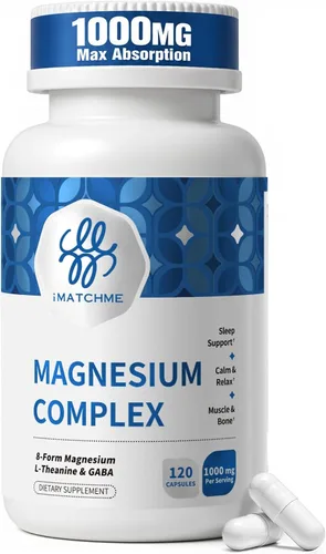 Vista 10 de Complejo de magnesio 1000mg para mujeres, 8 formas, alta absorción, 240