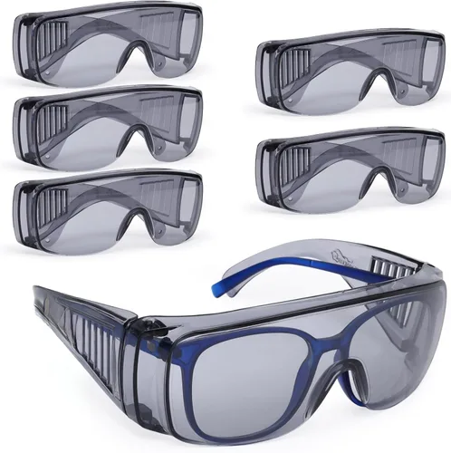 Vista 14 de SAFE HANDLER BISON LIFE Diamont Vented Over Glasses Safety Glasses Meets ANSI Z87.1, Impact Resistant Polycarbonate Lens