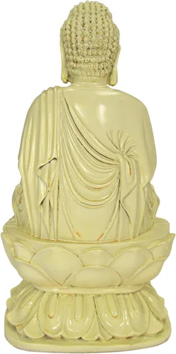 Vista 3 de YTC Estatua de Buda de resina fundida en frío tono crema de 7.25 pulgadas, pequeña
