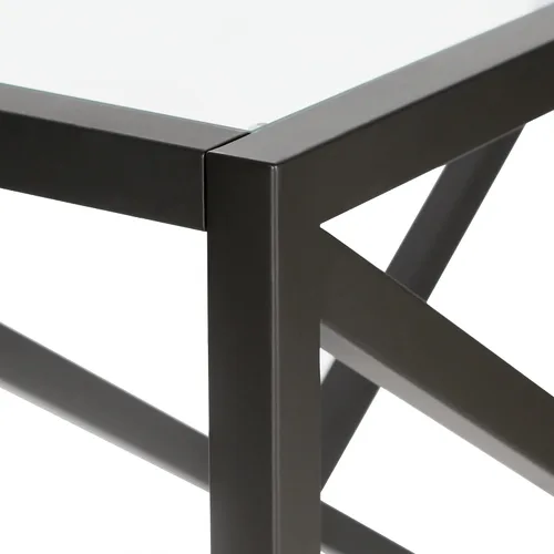 Vista 11 de Calix - Mesa consola rectangular de 42 pulgadas de ancho en bronce ennegrecido