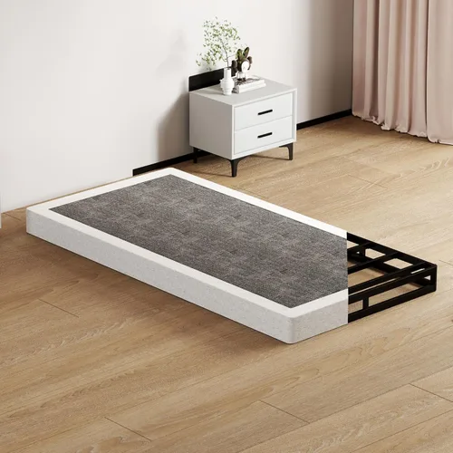 Vista 12 de SHOANED Resortes de caja de tamaño individual de 3 pulgadas - Base de colchón de perfil bajo sin ruido, base de cama de metal resistente con funda