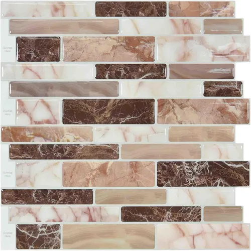 Vista 9 de WOWSTAR 10 hojas de azulejos para salpicaduras de cocina despegar y pegar, azulejos adhesivos para salpicaduras de cocina para pegar en la pared