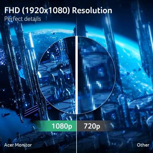 Vista 2 de acer Nitro Monitor para juegos Full HD de 24.5 pulgadas 1920 x 1080 AMD FreeSync Actualización de 180Hz 1ms (VRB) 99% sRGB Soporte HDR 10