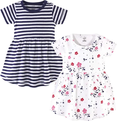 Vista 104 de Touched by Nature - Vestidos de manga corta y manga larga de algodón orgánico para niñas pequeñas, bebés y mujeres Manga larga con flores abstractas