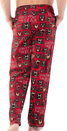 Vista 2 de Lazy One Bear & Bigfoot - Pantalones de pijama para hombre, pantalones separados para hombre, pantalones de descanso, divertidos, humorísticos