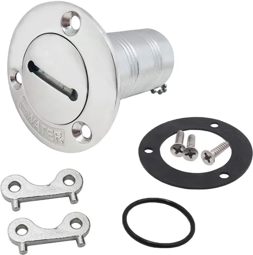 Vista 13 de SHENGHUISS Boat Water/Diesel/Gas/Fuel Deck Fill/Filler 1-1/2 Inch(38mm) with Keyless Cap 316 Stainless Steel Boat Deck Hardware for Boat, Yacht