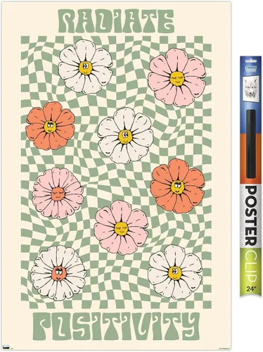 Vista 13 de Trends International Póster de pared Radiate Positivity, 14.725 x 22.375 pulgadas, versión enmarcada de madera de granero