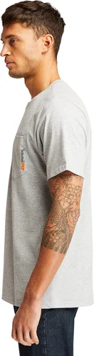 Vista 2 de Timberland PRO Camiseta de manga corta para hombre Base Plate Blended, Gris claro