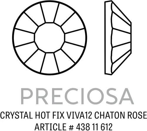 Vista 2 de Preciosa Crystal VIVA12 - Diamantes de imitación termoadhesivos de 0.256 in (SS30) amatista (paquete de 20)