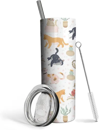 Vista 8 de Regalos de mariposa para mujer, decoración de mariposas, el mejor regalo de cumpleaños, 20 onzas con tapa y pajita, taza de viaje de acero