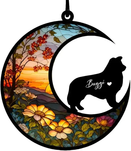 Vista 79 de Atrapasoles conmemorativos personalizados para perros Akita, nombre de perro personalizado, adorno de pérdida de perro, regalo para amantes