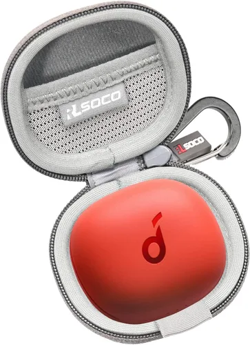 Vista 8 de RLSOCO Estuche de transporte para auriculares inalámbricos Bluetooth Anker Soundcore P20i/Life P3 con cancelación de ruido - Negro (solo funda)
