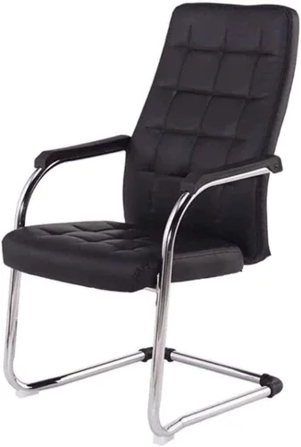 Vista 6 de Silla de computadora para reuniones de ocio, silla de oficina en casa, silla ergonómica, cómoda silla de cuero con lazo, silla de personal