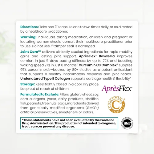 Vista 3 de Pure Therapro Rx Boswellia, curcumina y colágeno tipo II Suplemento de salud articular Fabricado en los Estados Unidos Cuidado