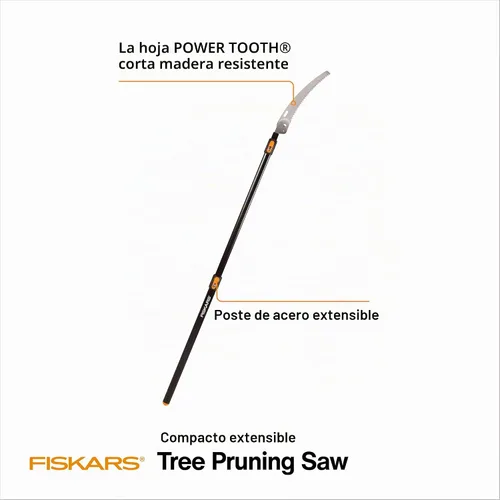 Vista 2 de Fiskars Brands 394620 - 1001 - Sierra de poda, se extiende hasta 8 pies.