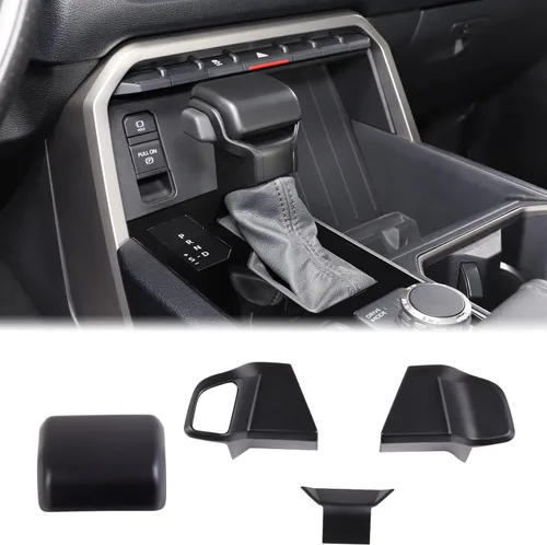 Vista 10 de Aunginsy Cubierta de freno de mano para palanca de cambios de automóvil, compatible con Toyota Tundra 2022+, Sequoia 2023+ y Tacoma 2024+, perilla