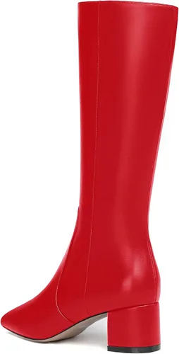 Vista 7 de WAYDERNS Botas altas hasta la rodilla de tacón bajo con cremallera mate para mujer, 2 pulgadas