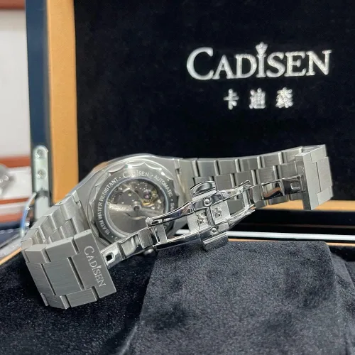 Vista 7 de CADISEN Los hombres del diseño relojes mecánicos automáticos 100M impermeable marca reloj de pulsera de lujo