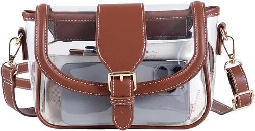 Vista 10 de Bolsa transparente para eventos de estadio, bolso cruzado Negro