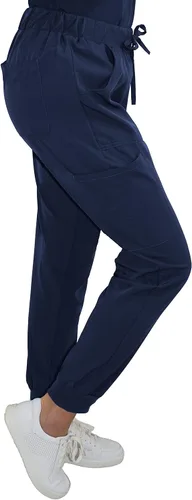 Vista 4 de JDM Uniforms Pantalón médico de enfermería con 5 bolsillos para mujer