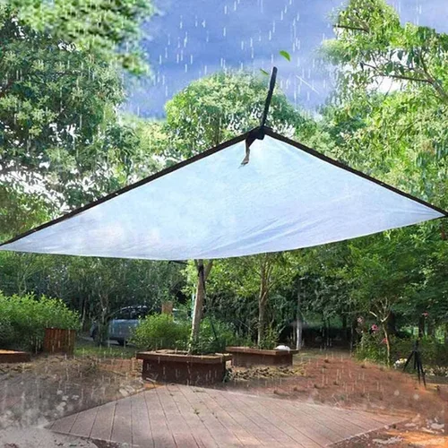 Vista 3 de Lona transparente para invernadero de 3.3 x 3.3 ft, lona transparente impermeable resistente, cortina de lona transparente impermeable, con ojales