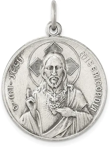 Vista 4 de Collar de plata de ley 925 con dije de medalla de Nuestra Señora del Santo Escapular joyería fina para mujer regalos para ella