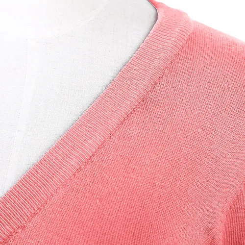 Vista 4 de Urban CoCo - Chaqueta de punto para mujer con cuello en V y botones, manga de 34, corta
