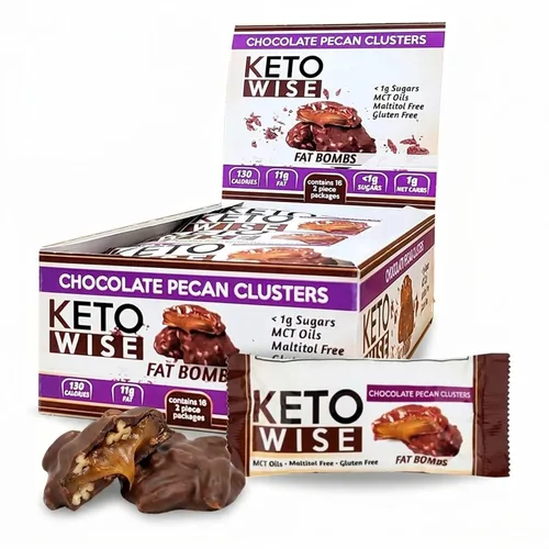 Vista 11 de Keto Wise Fat Bombs - Hecho con aceite MCT que contiene chocolate, bajo en grasa, bajo en carbohidratos y apto para dieta cetogénica, 0.28 oz