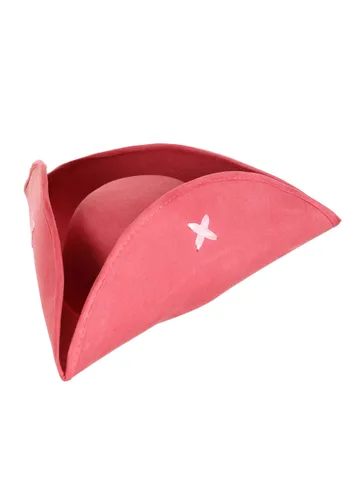 Vista 2 de Sombrero Tricornio Rosa para Adultos Multicolor