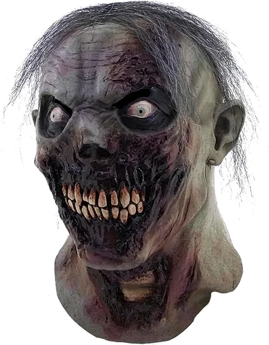 Vista 3 de Ghoulish Productions - Máscara Furious Walker Furious Walker. Máscara de látex zombie furioso, máscara de látex zombi enojado, máscara de látex