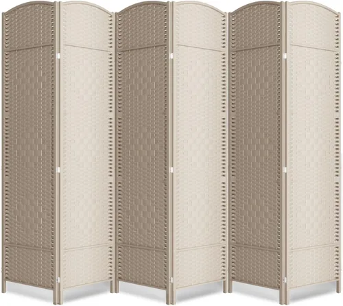 Vista 22 de Divisor de habitación de 4 paneles, pantalla de privacidad plegable de 6 pies, divisor de pared de panel plegable extra ancho con divisor de pared