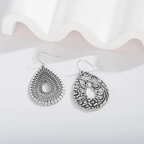Vista 5 de LILIE&WHITE Burnt Gold Boho Earrings For Women Antique Silver Disc Dangle Earrings Vintage Snake Dangle Earrings Fashion Jewelry