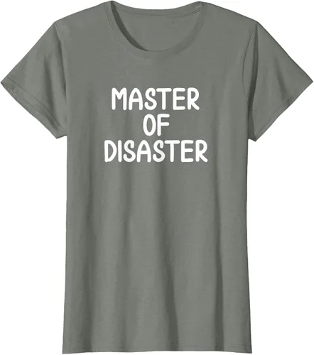 Vista 13 de Camiseta divertida con texto en inglés "Master Of Disaster