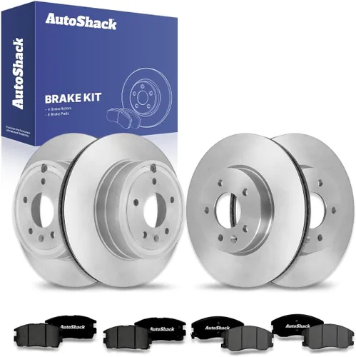 Vista 12 de AutoShack Kit de Rotores de Freno Delanteros y Traseros con Pastillas de Freno Cerámicas de Reemplazo para Saturn Vue, Pontiac Torrent, Suzuki XL-7